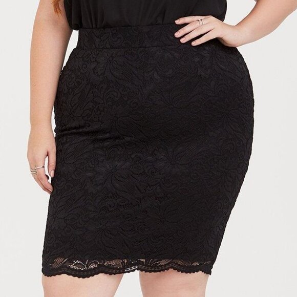 Retired! New! Mini Lace Pencil Skirt - Picture 1 of 5